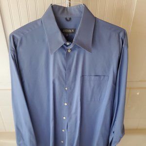 Kenneth Cole Reaction 17-1/2 34-35 Men's Dress Shirt Medium Blue